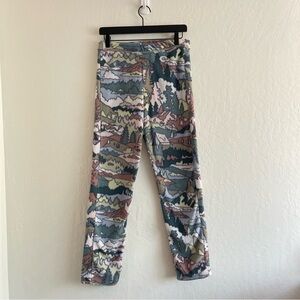 Unbranded Fleece Graphic Pull On Pants Camp All Over Print Womens Size Medium